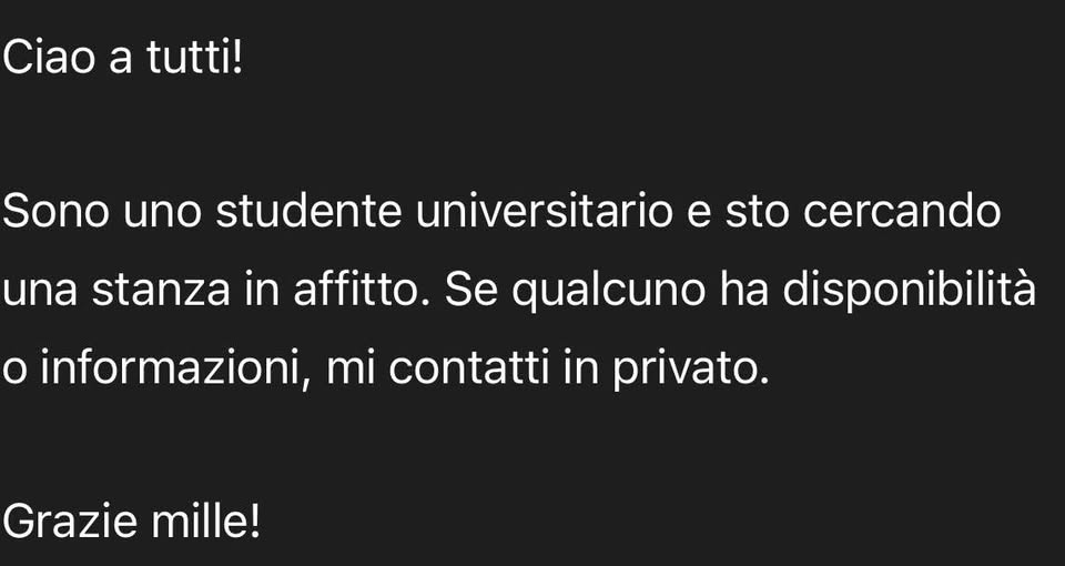 Stanza singola a Torino